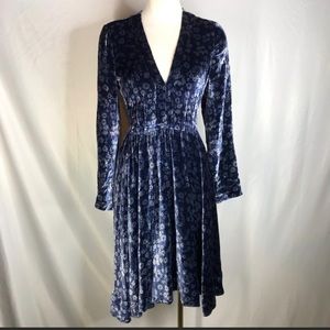 NEVER WORN Rebecca Taylor BRAND NEW! Blue and silver size 10 dress